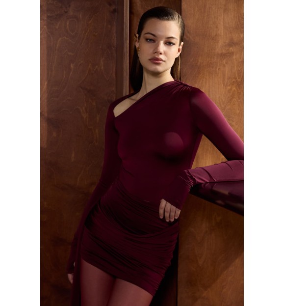 СКОРТ АСИМЕТРИЧНИЙ З ДРАПУВАННЯМ