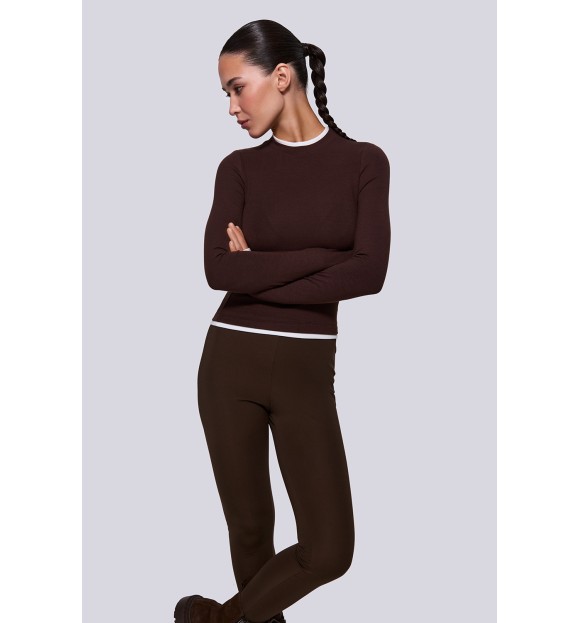 ДЖЕМПЕР З  КОНТРАСТНИМИ ДЕТАЛЯМИ