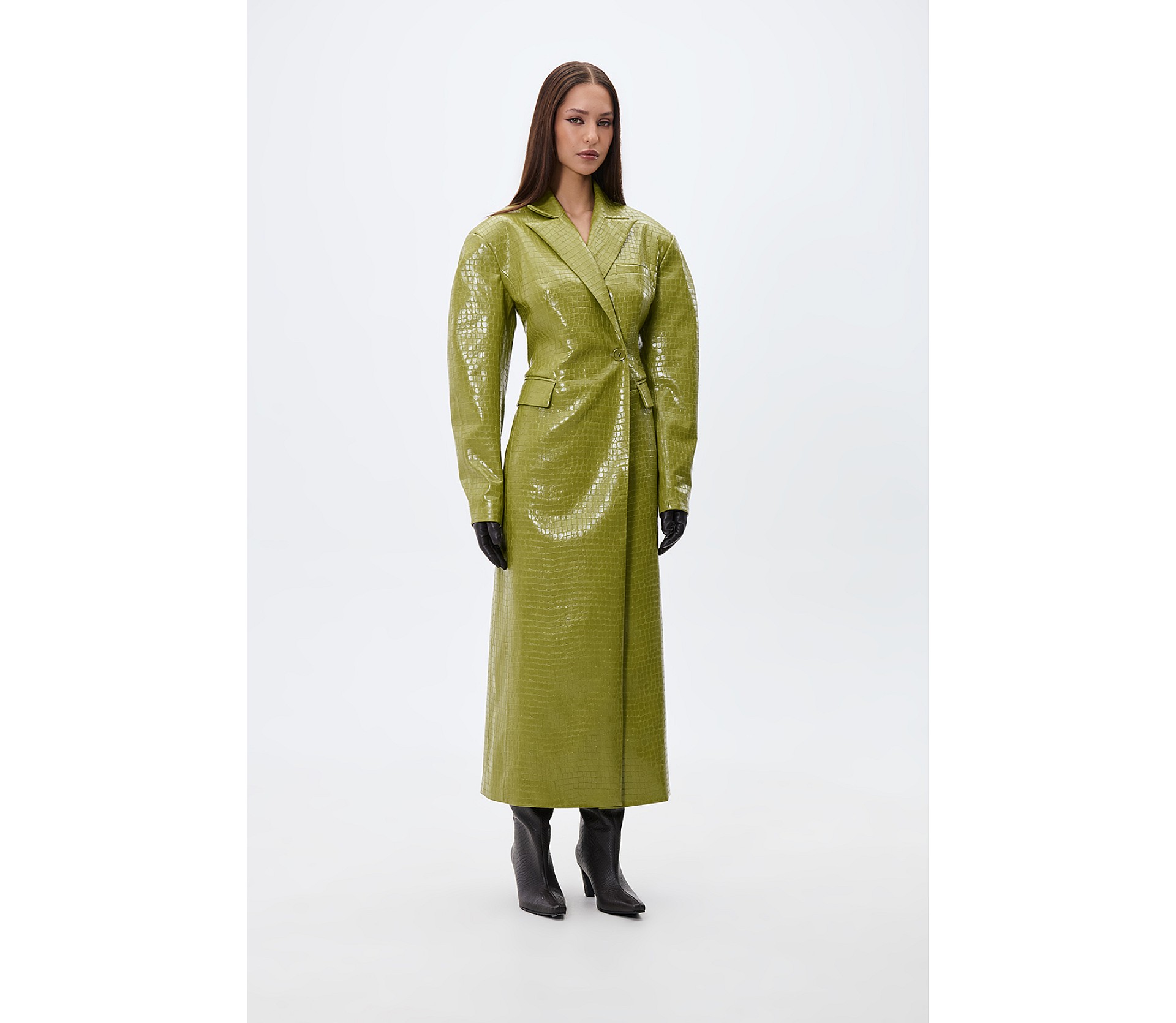 ПАЛЬТО ПРИТАЛЕНЕ З ЕФЕКТОМ КРОКОДИЛА ПАЛЬТО ПРИТАЛЕНЕ З ЕФЕКТОМ КРОКОДИЛА