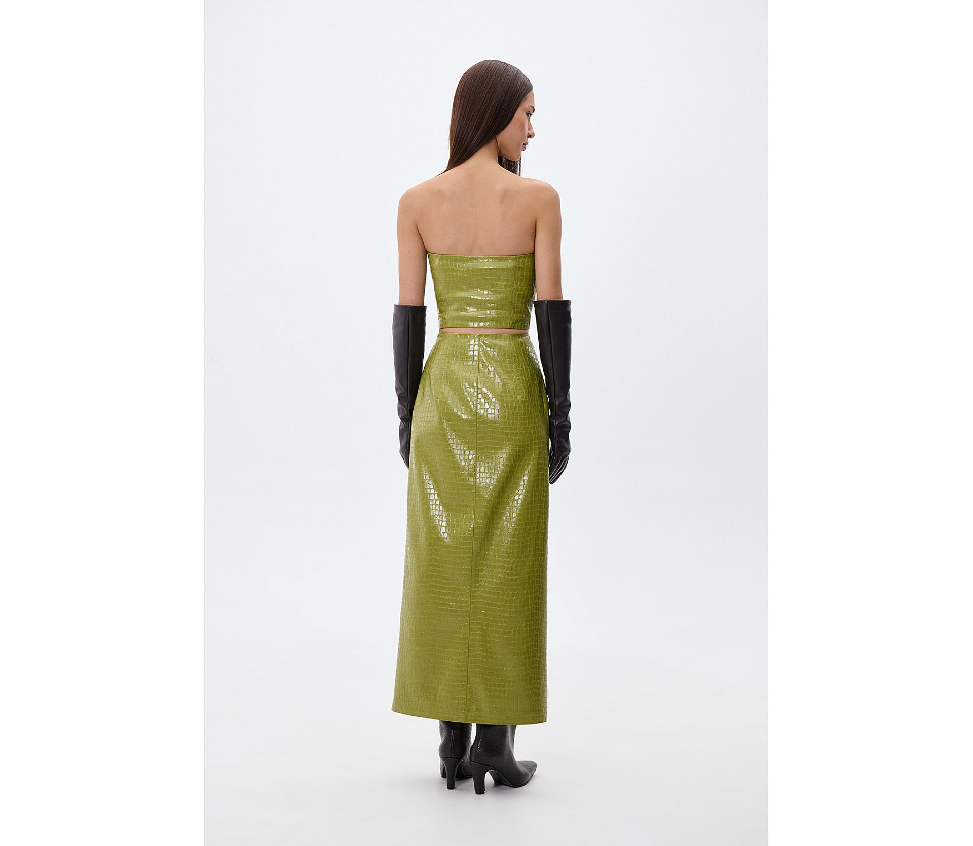 СПІДНИЦЯ МАКСІ З ЕФЕКТОМ КРОКОДИЛА СПІДНИЦЯ МАКСІ З ЕФЕКТОМ КРОКОДИЛА