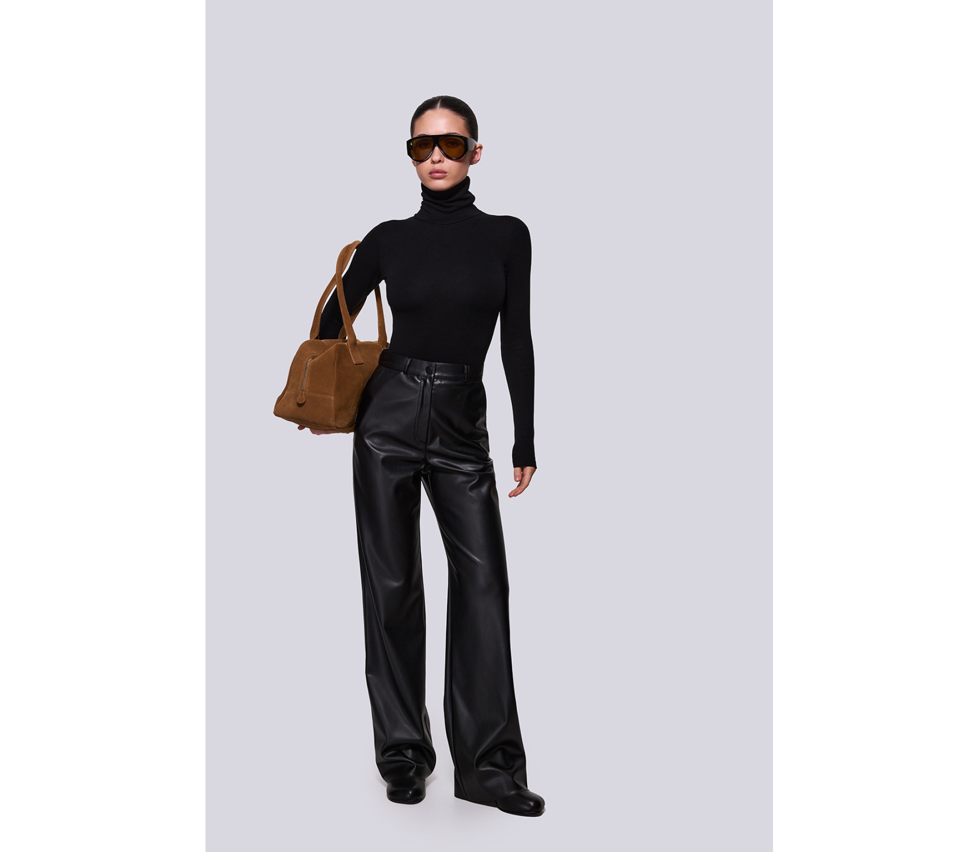 FAUX LEATHER TROUSERS