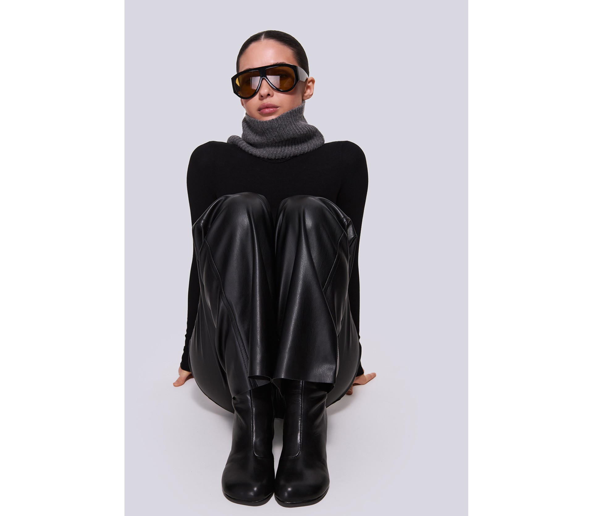 FAUX LEATHER TROUSERS