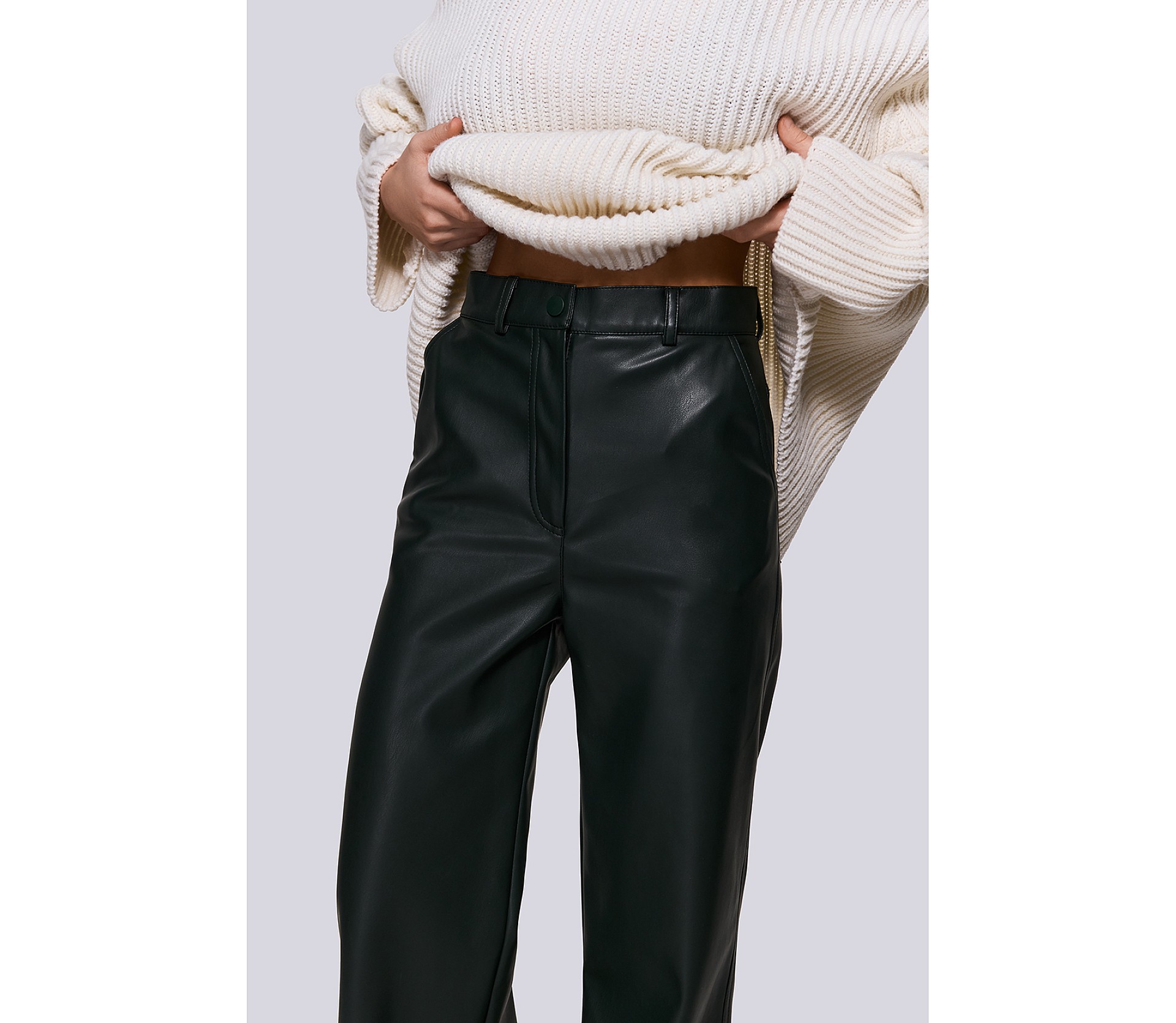 FAUX LEATHER TROUSERS