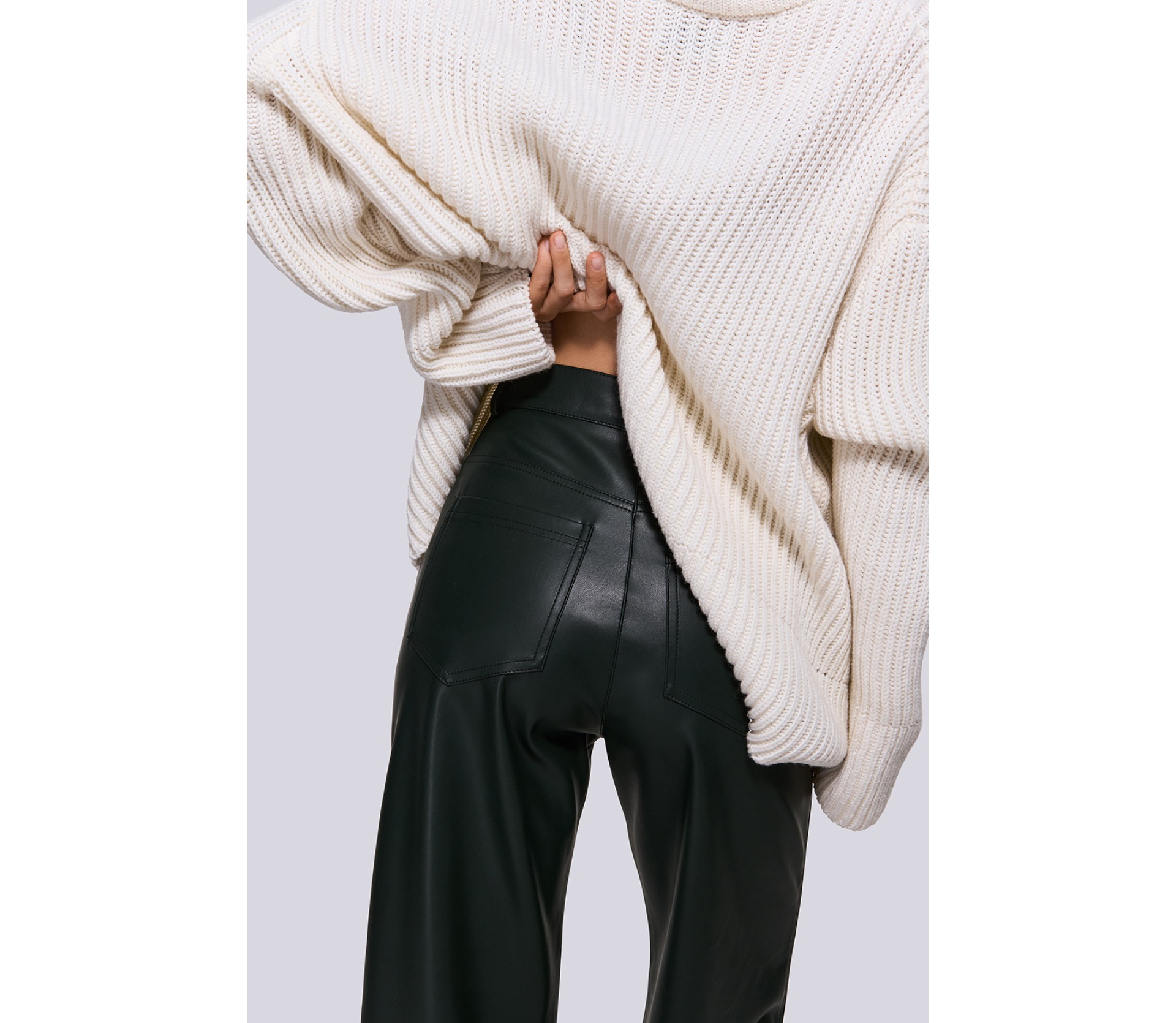 FAUX LEATHER TROUSERS