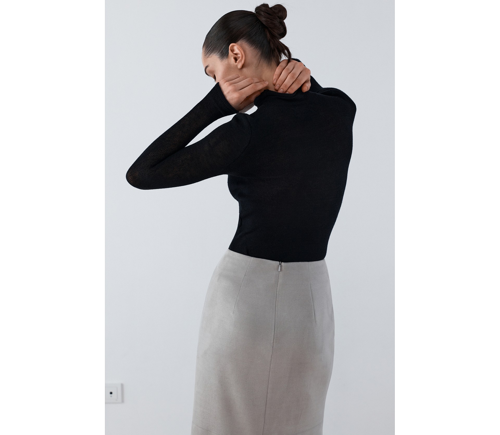 СПІДНИЦЯ МАКСІ З ЕКОЗАМШІ