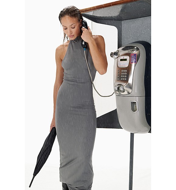 СУКНЯ МАКСІ З КОМІРОМ ХАЛТЕР