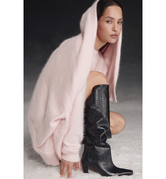 ЧОБОТИ З ЕФЕКТОМ ШКІРИ КРОКОДИЛА