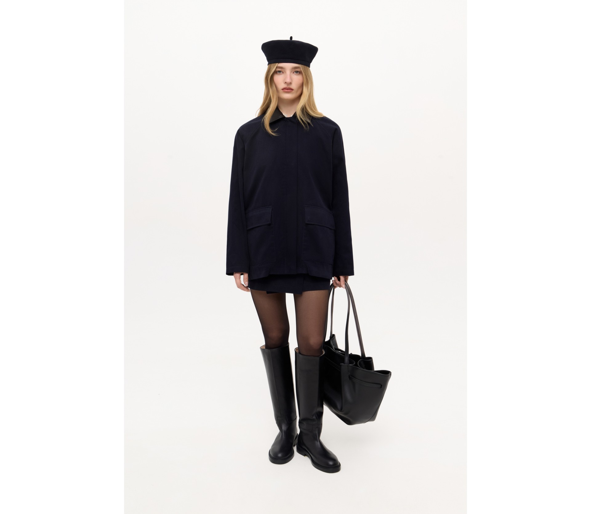 КУРТКА З КОНТРАСТНИМ КОМІРОМ