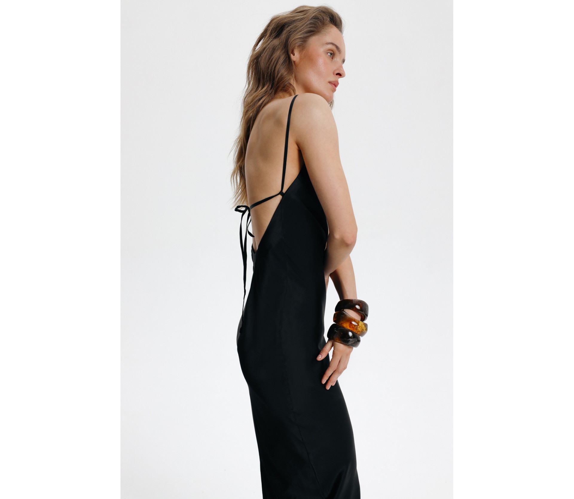 СУКНЯ САТИНОВА МАКСІ 