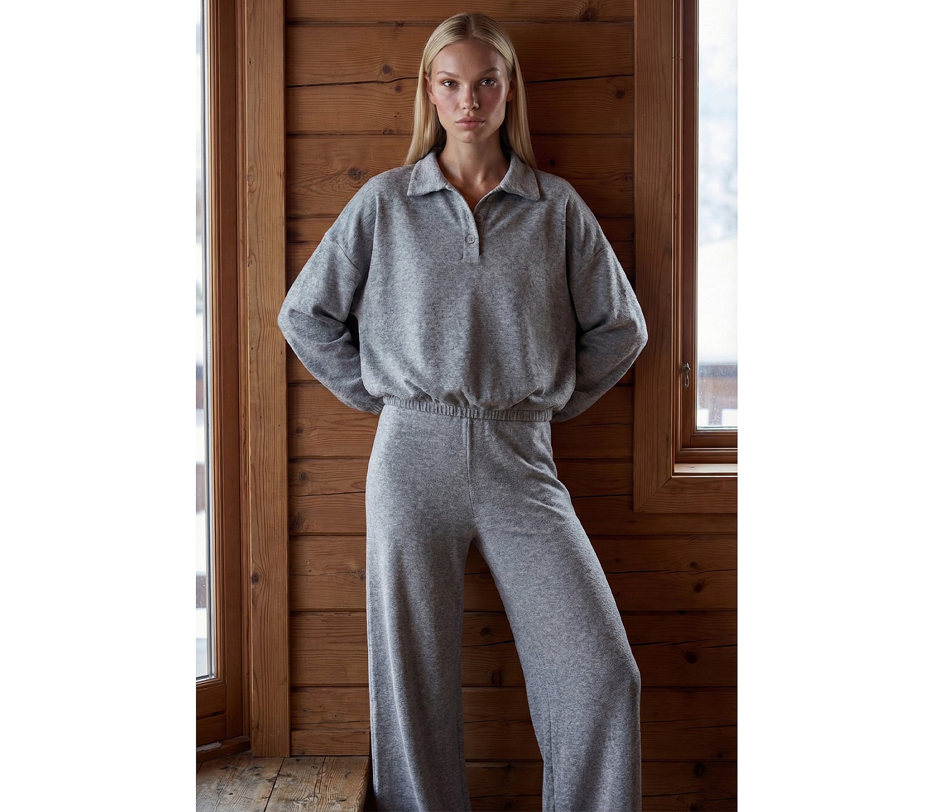 СВІТШОТ ІЗ КОМІРОМ ПОЛО