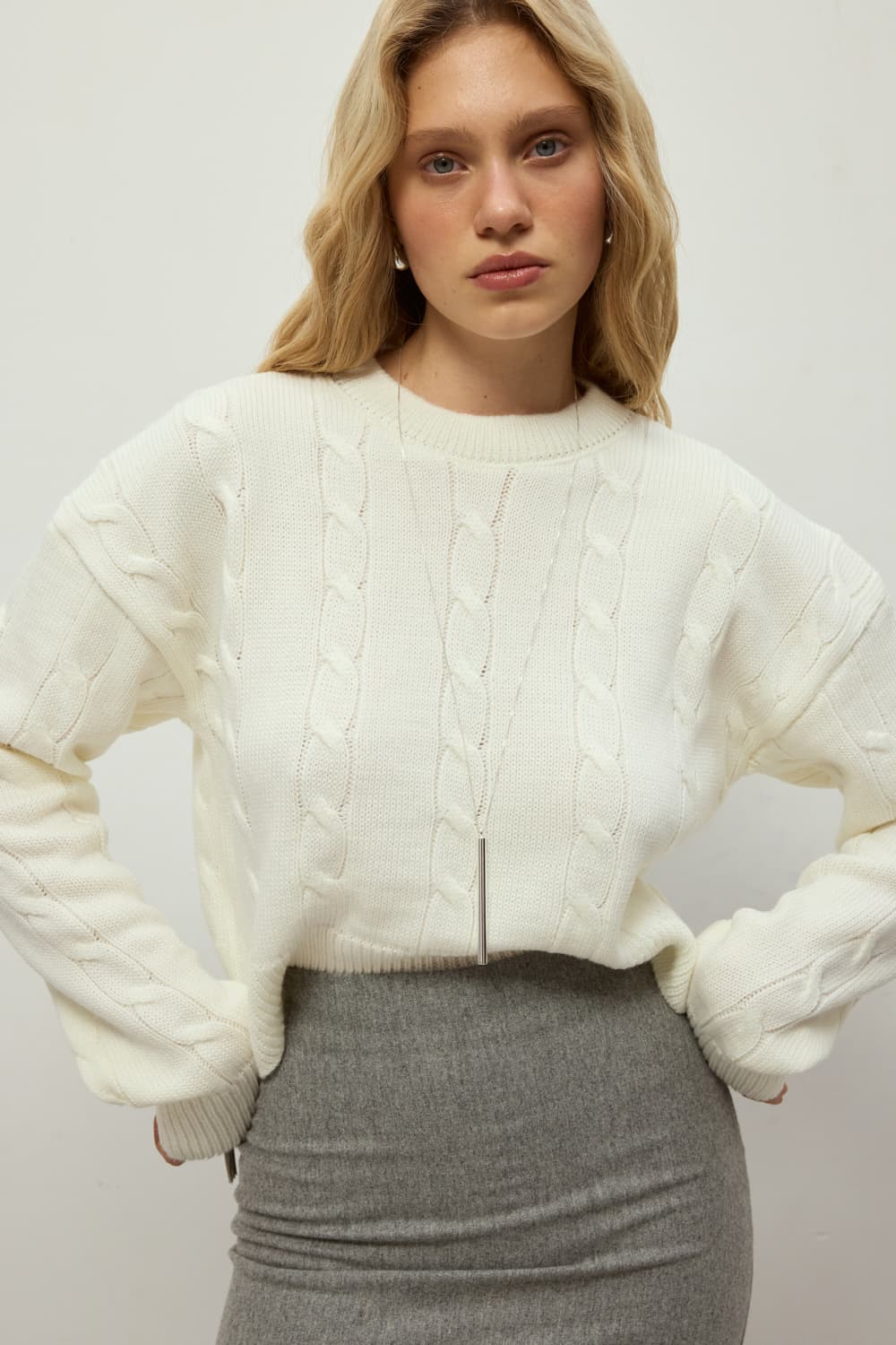 СВЕТР УКОРОЧЕНИЙ