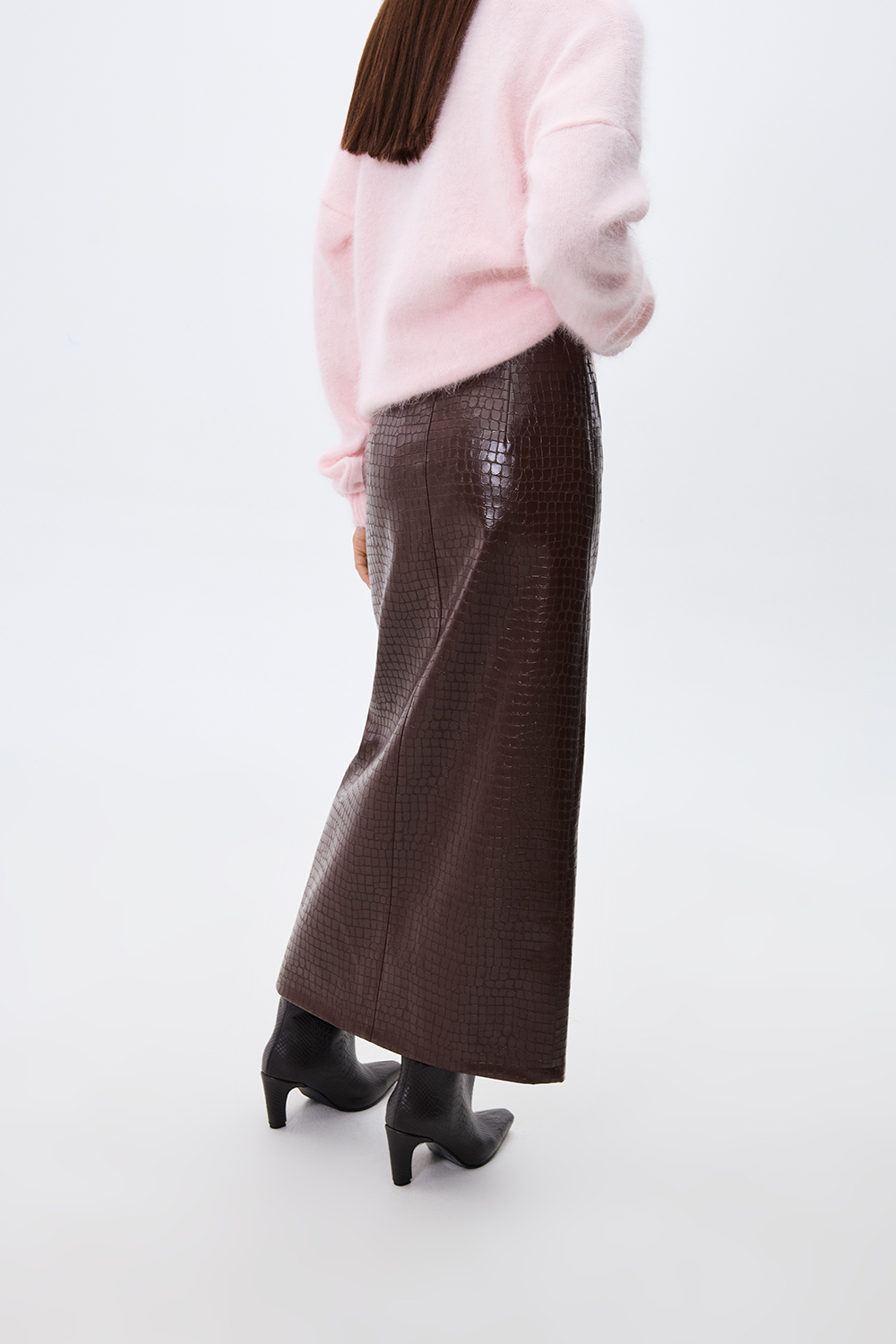 СПІДНИЦЯ МАКСІ З ЕФЕКТОМ КРОКОДИЛА