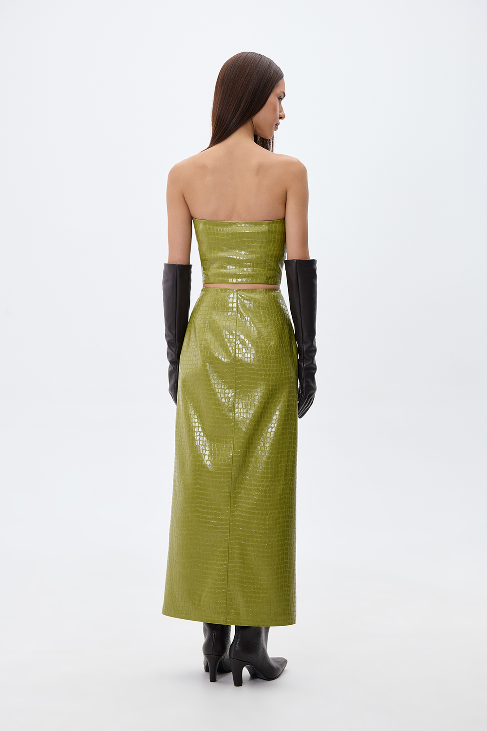 СПІДНИЦЯ МАКСІ З ЕФЕКТОМ КРОКОДИЛА