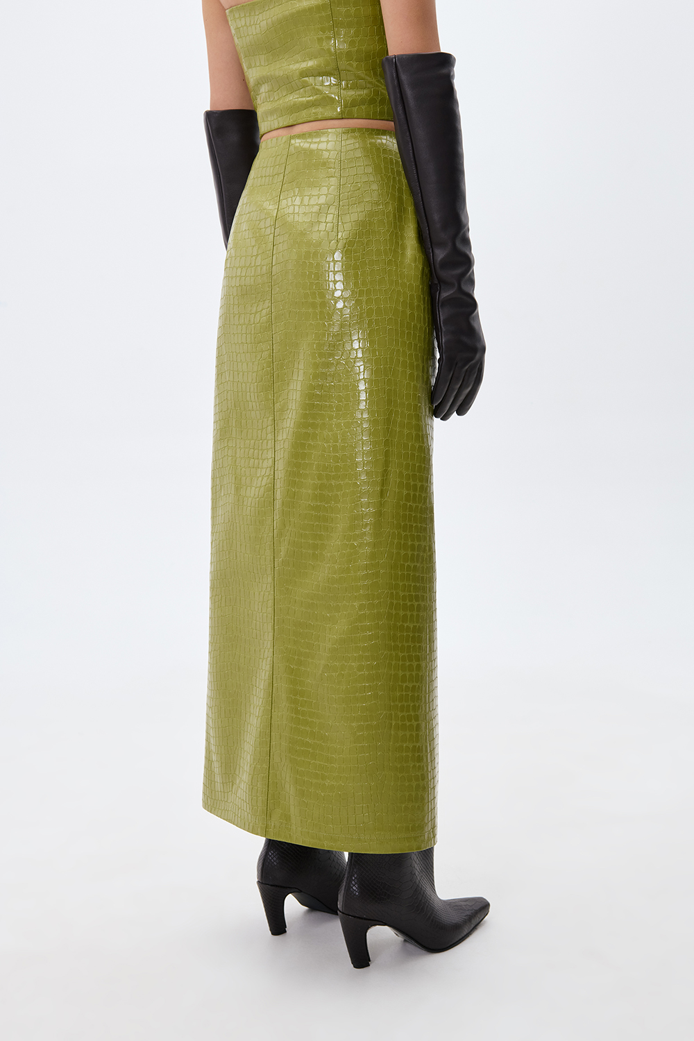 СПІДНИЦЯ МАКСІ З ЕФЕКТОМ КРОКОДИЛА