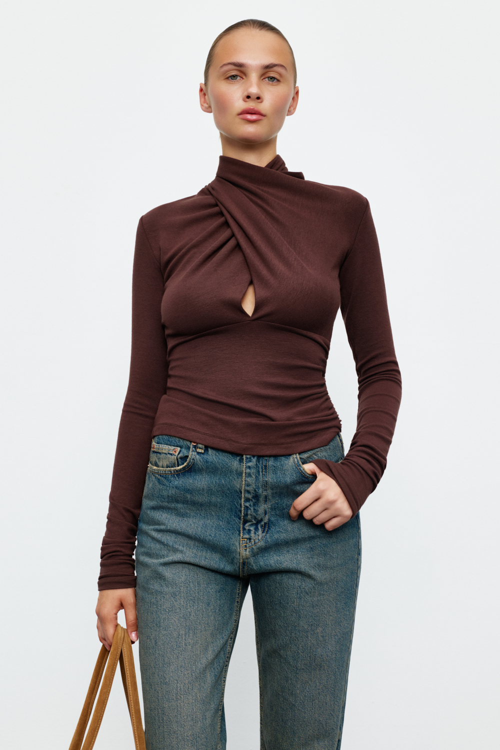 ТОП ДРАПІРОВАНИЙ З ВИСОКОЮ ГОРЛОВИНОЮ