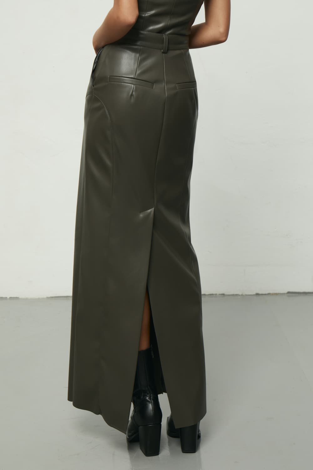FAUX LEATHER MAXI SKIRT - buy at PAPAYA |Ukrainian brand