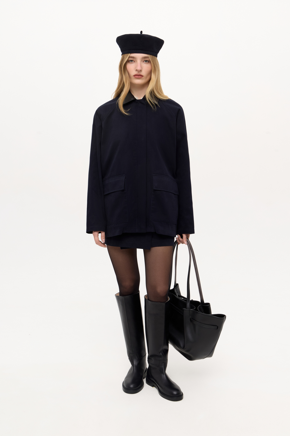 КУРТКА З КОНТРАСТНИМ КОМІРОМ