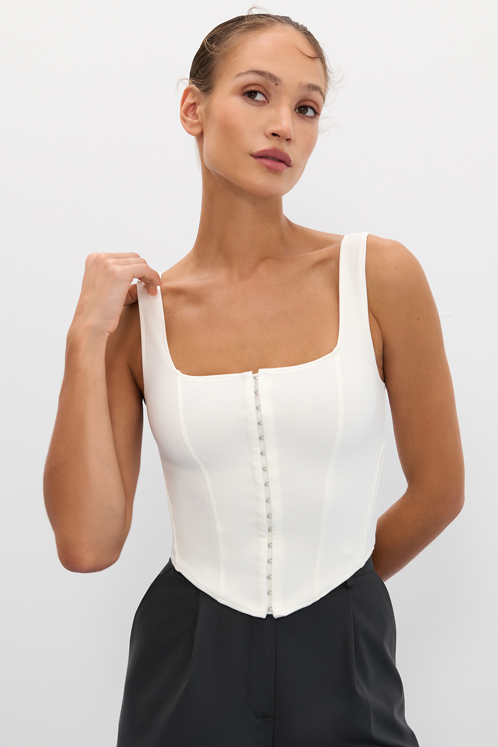 КОРСЕТ ІЗ ЗАСТІБКАМИ СПЕРЕДУ