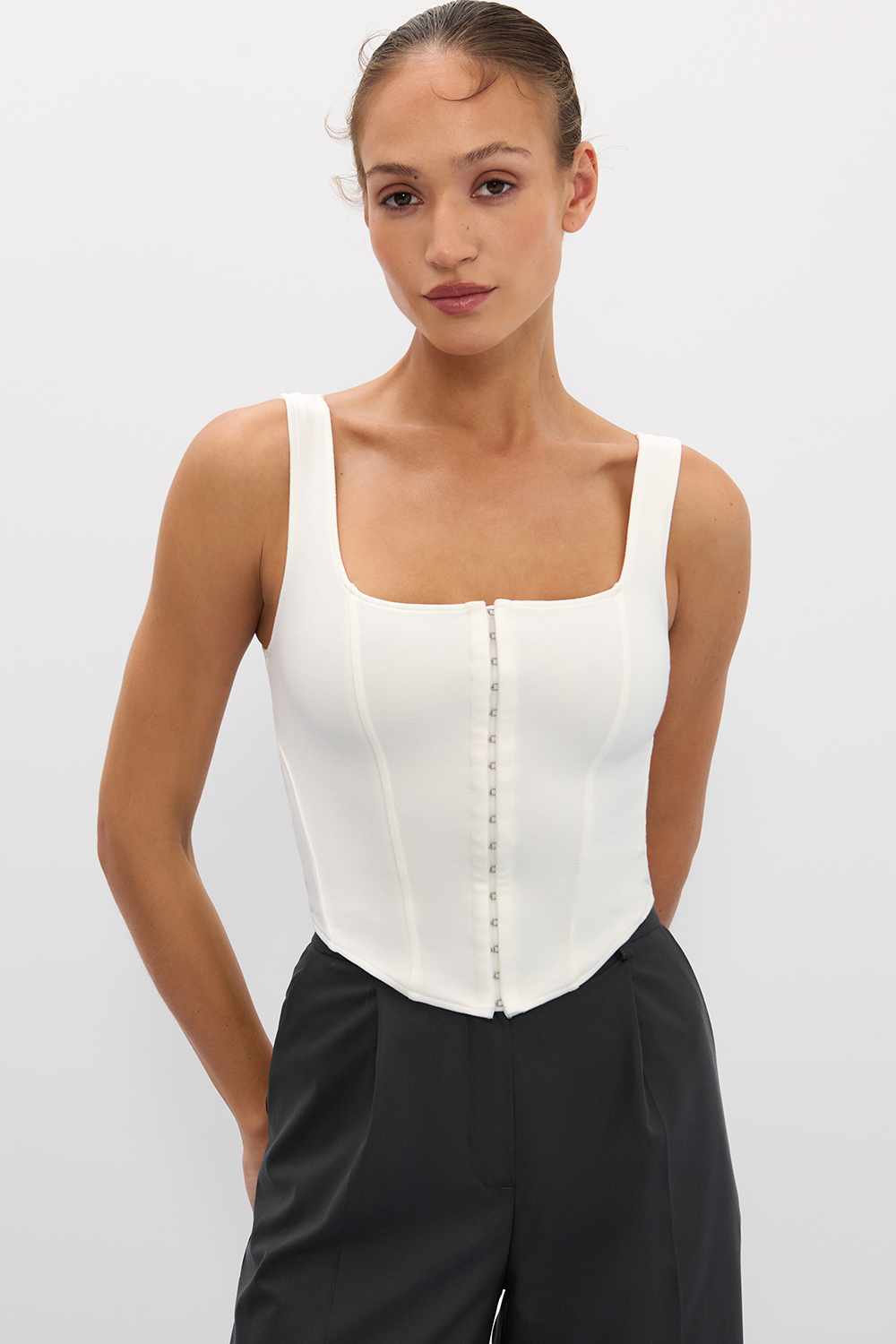 КОРСЕТ ІЗ ЗАСТІБКАМИ СПЕРЕДУ