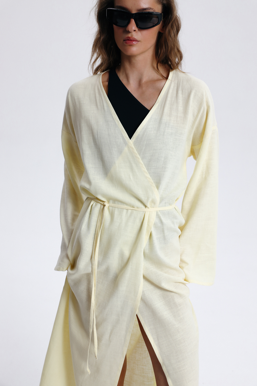 КАРДИГАН З ДОДАВАННЯМ ЛЬОНУ