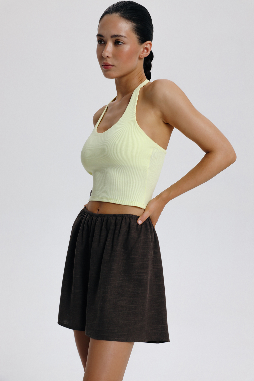 ШОРТИ З ДОДАВАННЯМ ЛЬОНУ