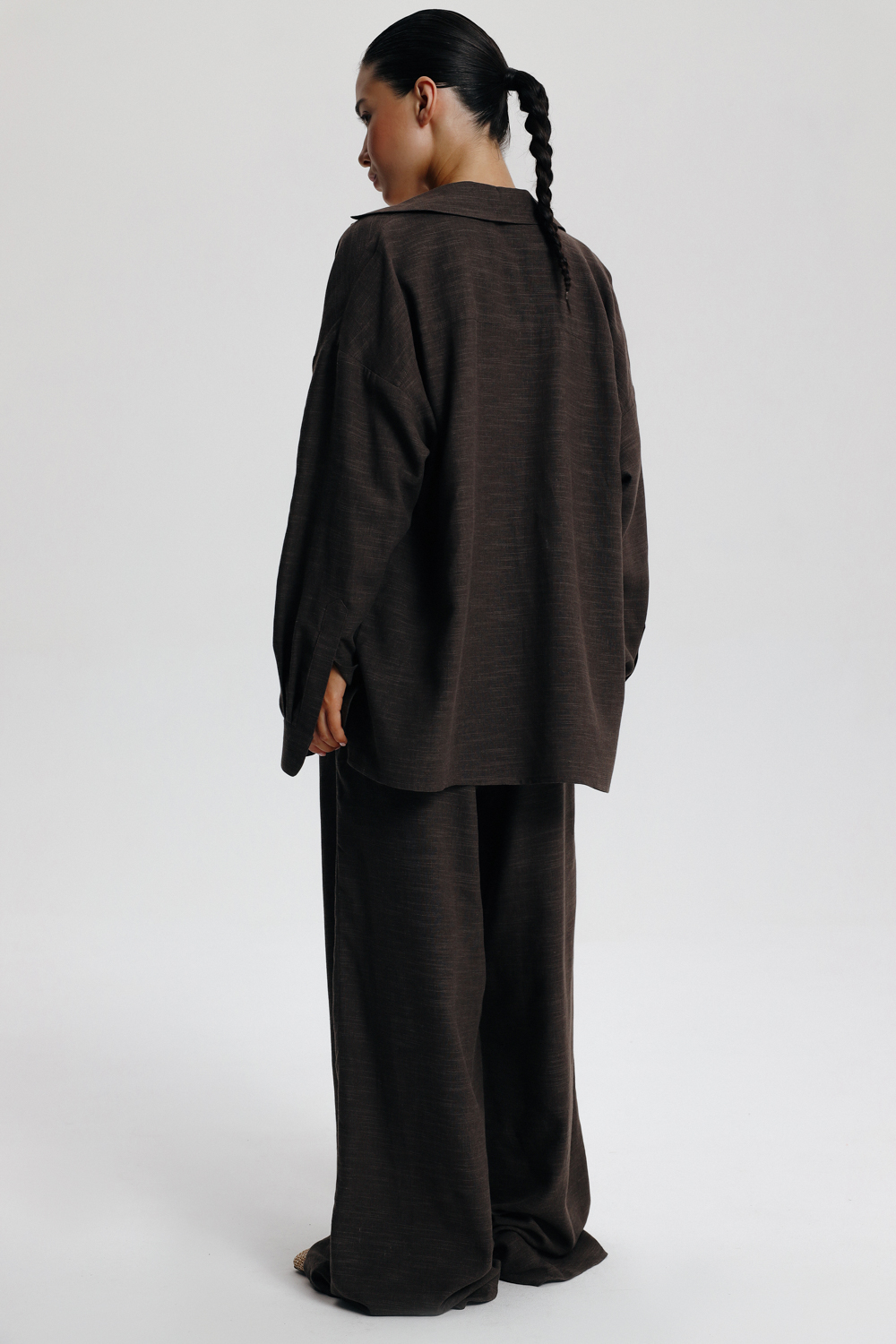 ШТАНИ З ДОДАВАННЯМ ЛЬОНУ