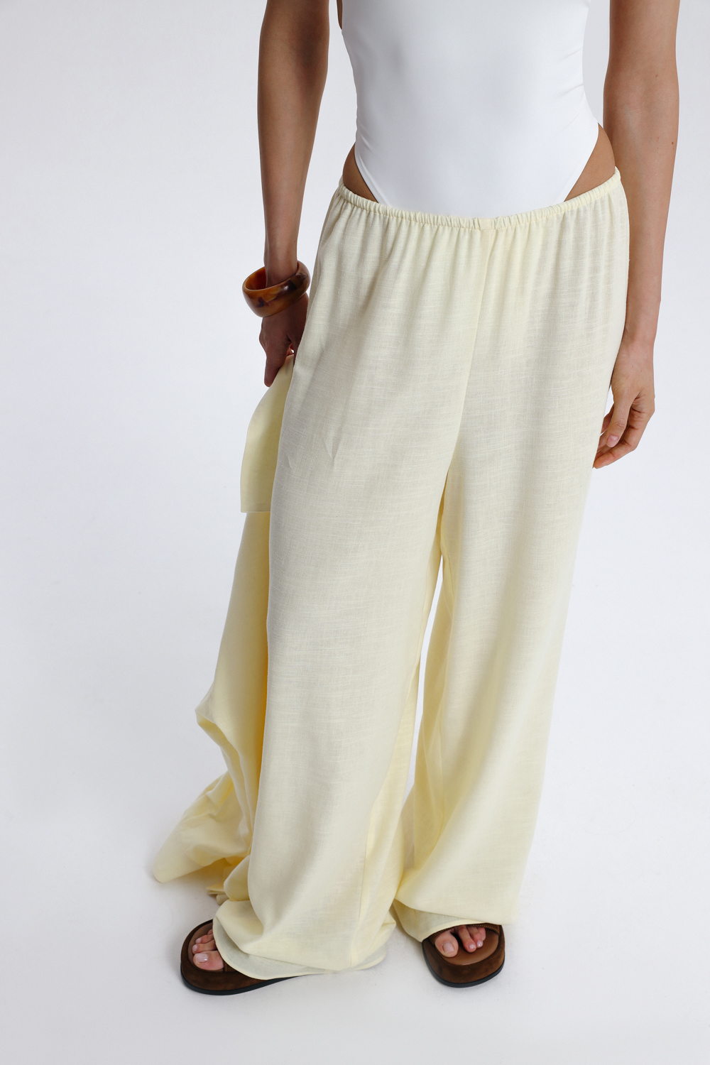 ШТАНИ З ДОДАВАННЯМ ЛЬОНУ