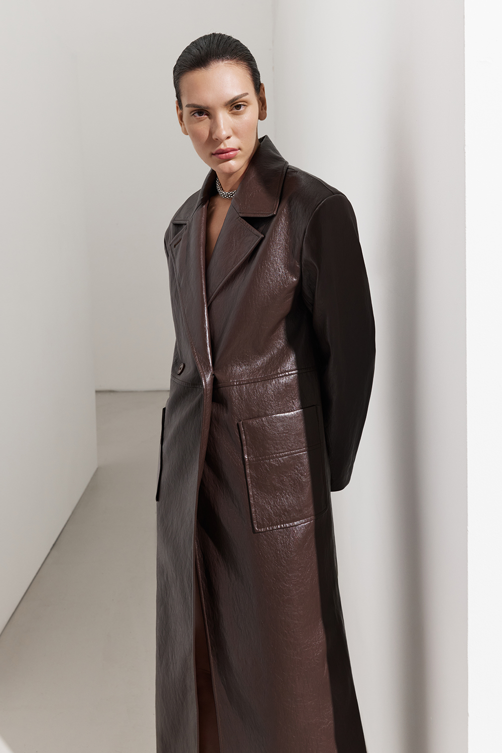 ТРЕНЧ З ЕКОШКІРИ