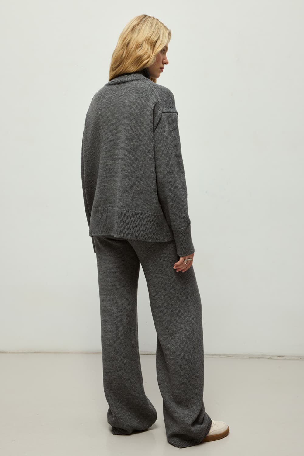Grey Wool-Blend Trousers main image 1