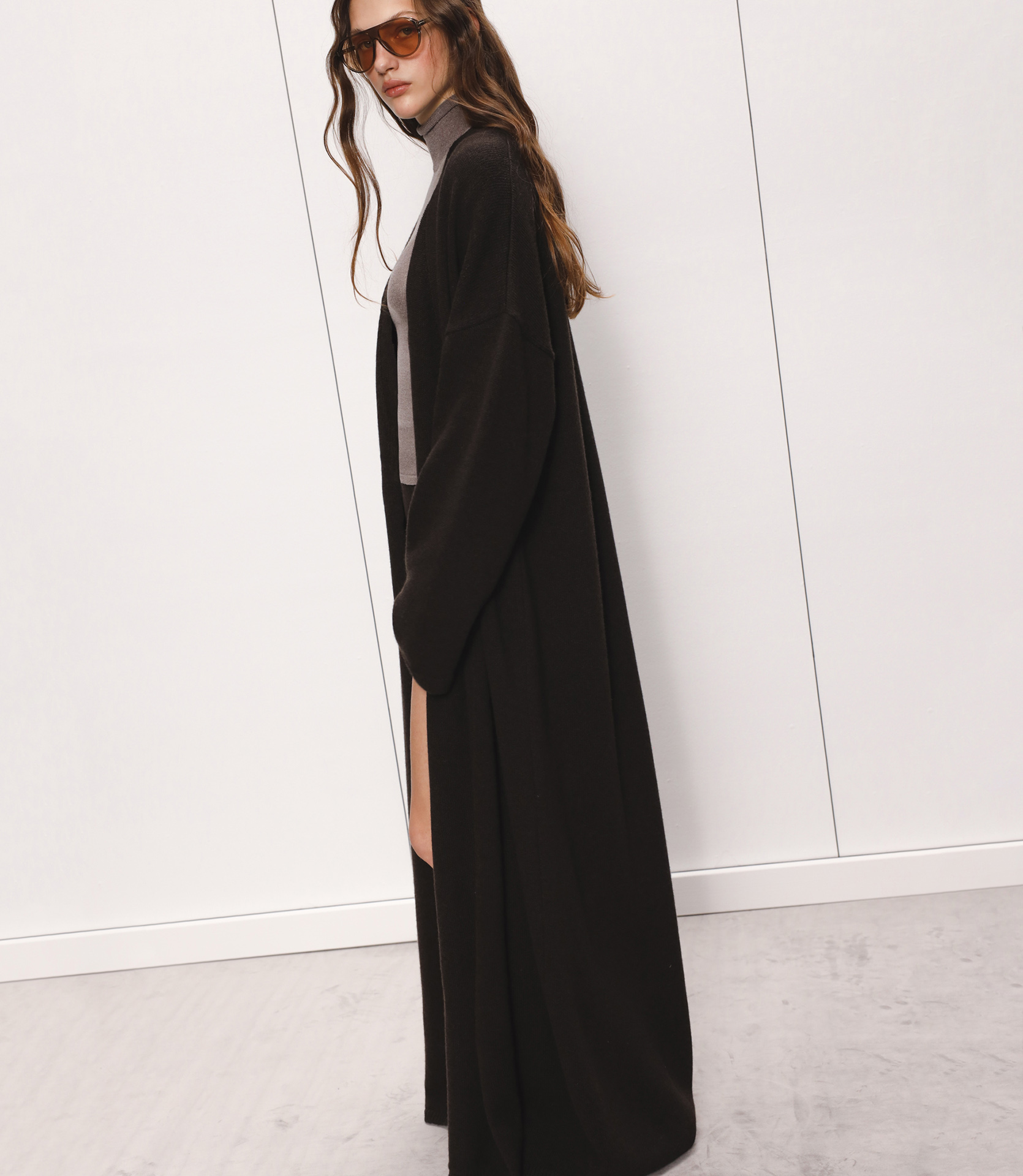 КАРДИГАН МАКСІ ІЗ ДОДАВАННЯМ ВОВНИ ЯГНЯТИ