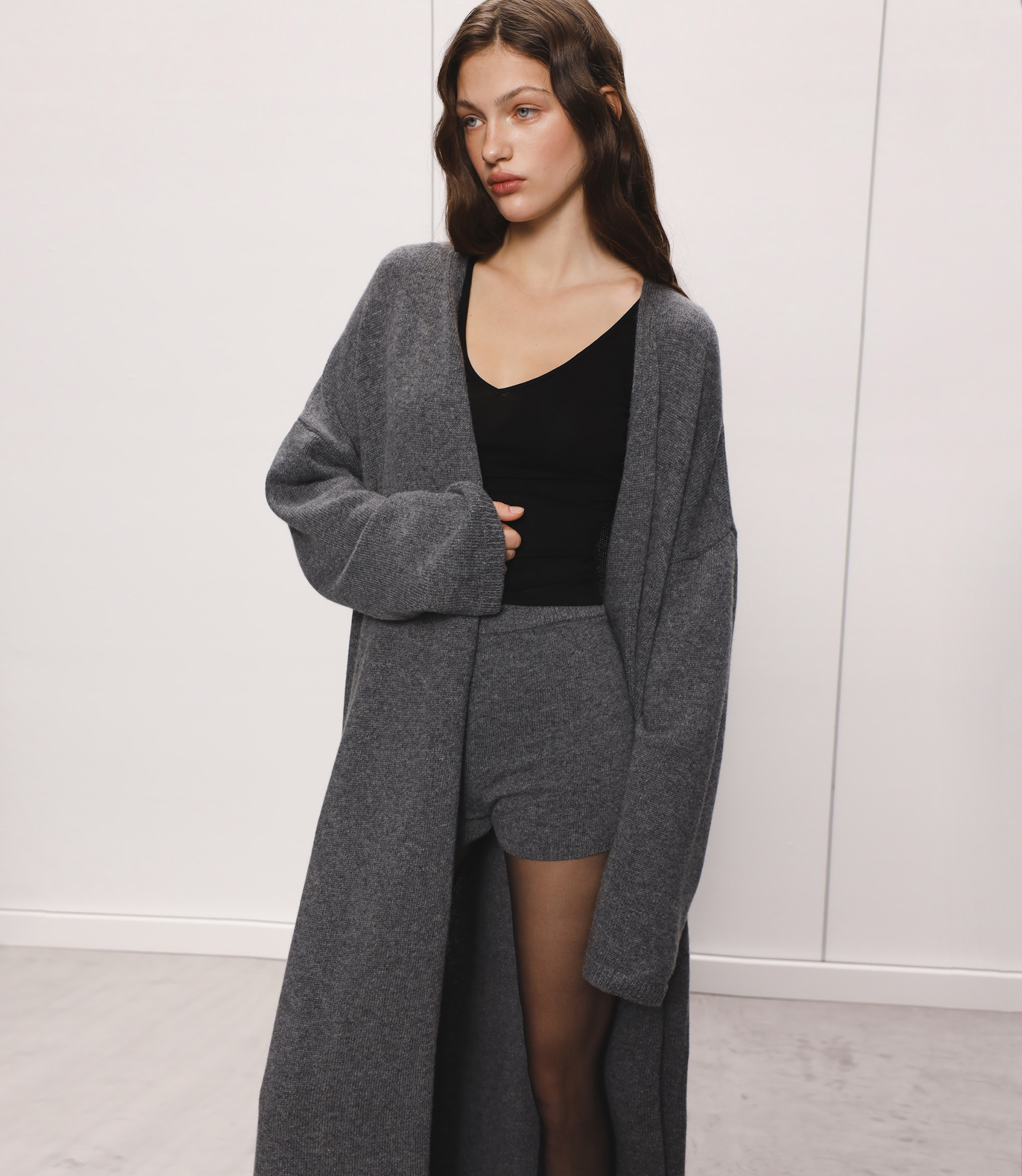 КАРДИГАН МАКСІ ІЗ ДОДАВАННЯМ ВОВНИ ЯГНЯТИ