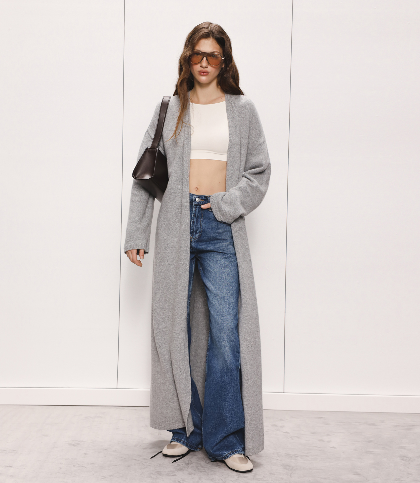 КАРДИГАН МАКСІ ІЗ ДОДАВАННЯМ ВОВНИ ЯГНЯТИ