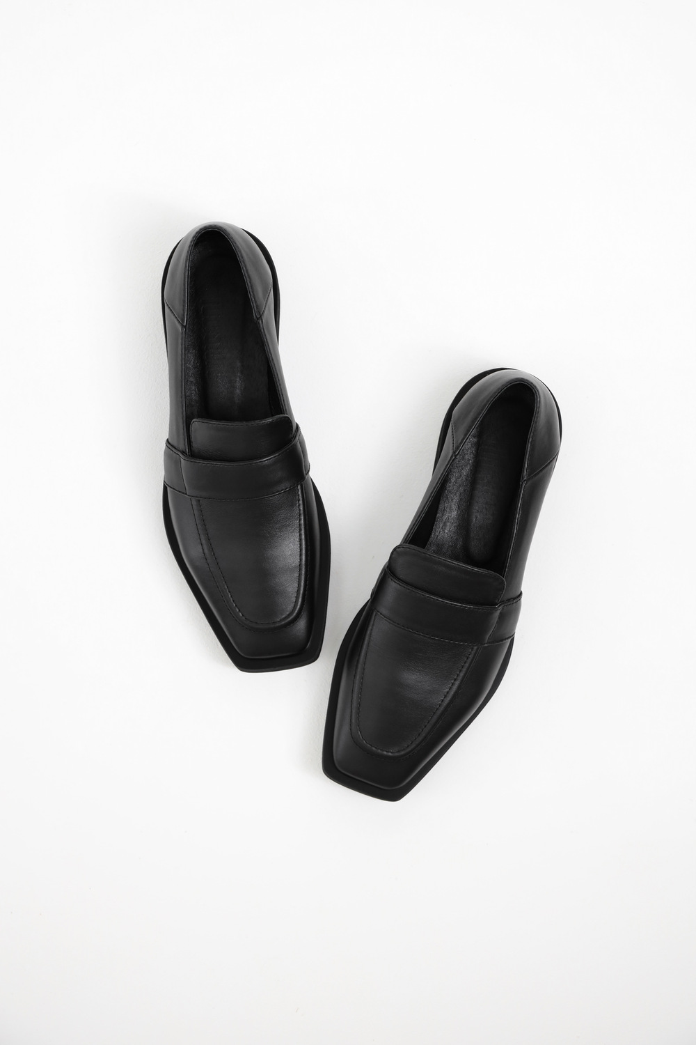 牛革　AMERI PLATFORM SQUARE TOE LOAFER Amazon.com | OKJ Loafers for Women Chunky Classic Black