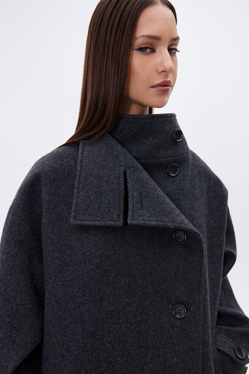 ПАЛЬТО МАКСІ З КОМІРОМ-СТІЙКОЮ